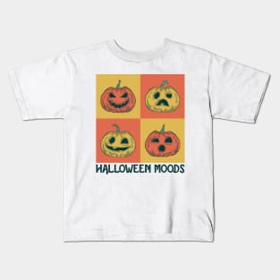 Engraved Halloween Moods Kids T-Shirt